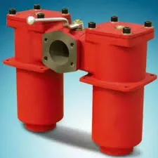 Dubbelpatron högtrycksrörledningsfilter